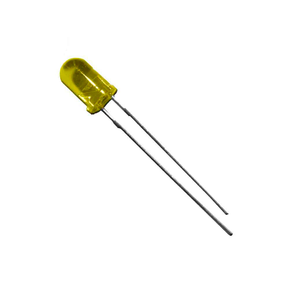 DIODO LED COLOR AMARILLO 5mm (MANUALIDADES) 1,9V