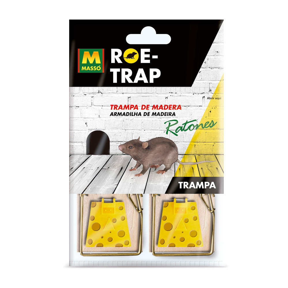 TRAMPA PARA CEBO ROE-TRAP MADERA PARA RATONES 231570 MASSÓ