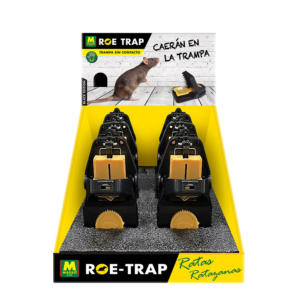 TRAMPA PARA RATAS BLACK EDITION MEDIDAS 15,2x8x7,3cm. 231702 MASSO