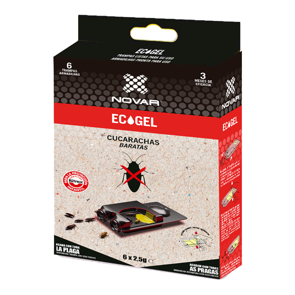 ECOGEL CUCARACHAS KIT 6 TRAMPAS 15g