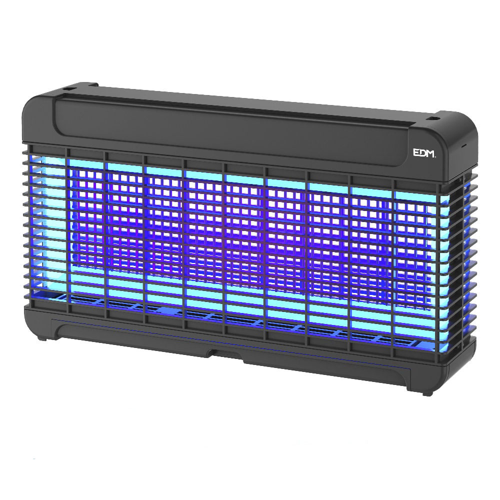 MATA INSECTOS PROFESIONAL ELECTRONICO CON LED 11W 75m² 47x10x26,3cm COLOR NEGRO EDM