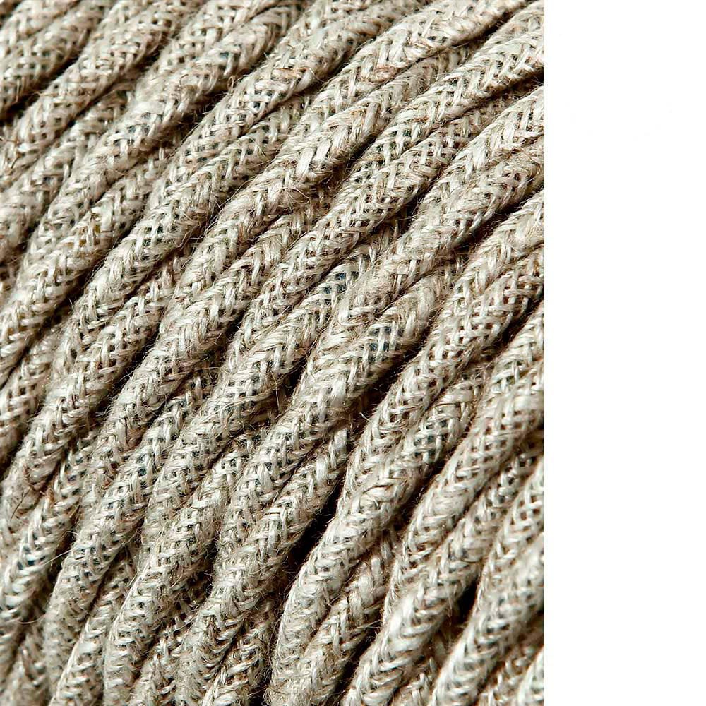 CABLE TEXTIL TRENZADO 2x0,75mm LINO 5m