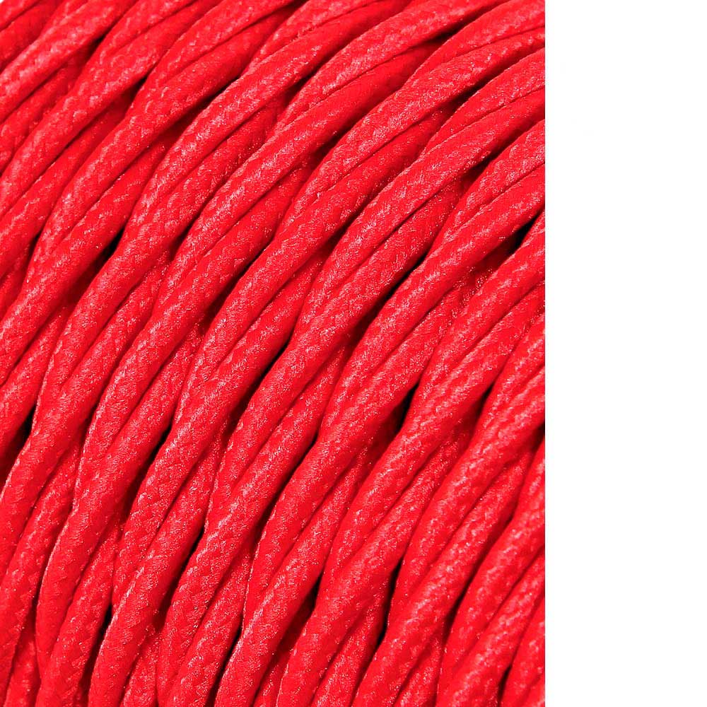 CABLE TEXTIL TRENZADO 2x0,75mm C-62 ROJO 25m