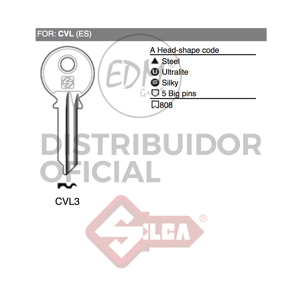 LLAVE ACERO CVL3 CVL