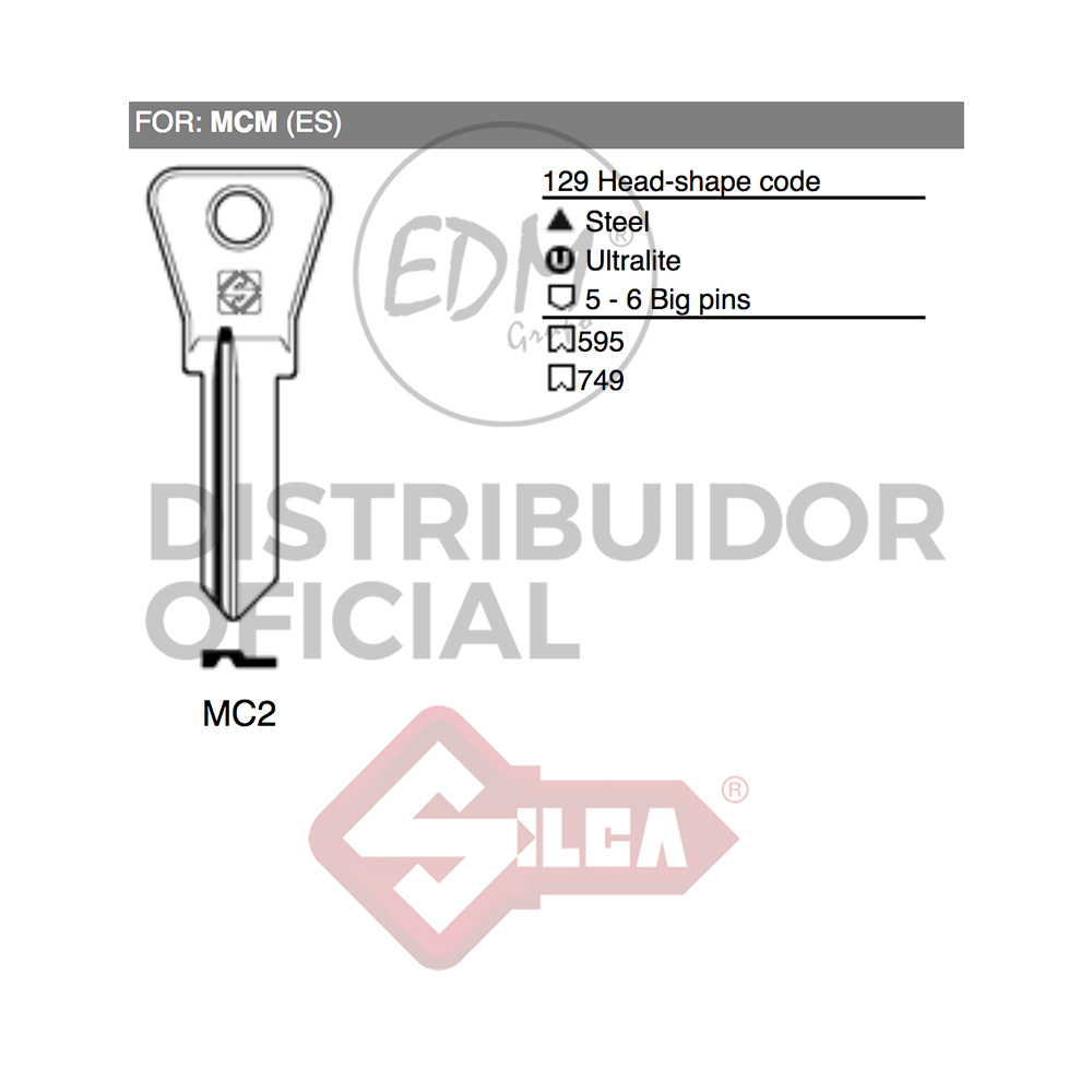 LLAVE ACERO MC2 MCM