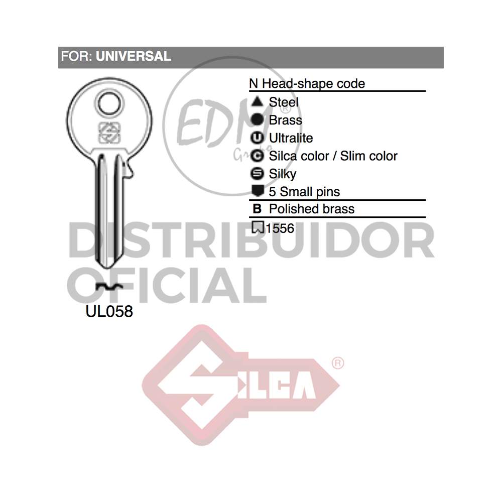 LLAVE ACERO UL058