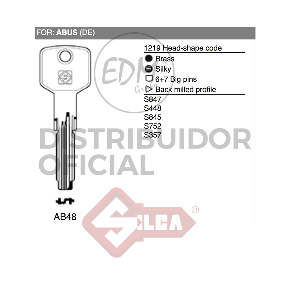 LLAVE LATON AB48 ABUS