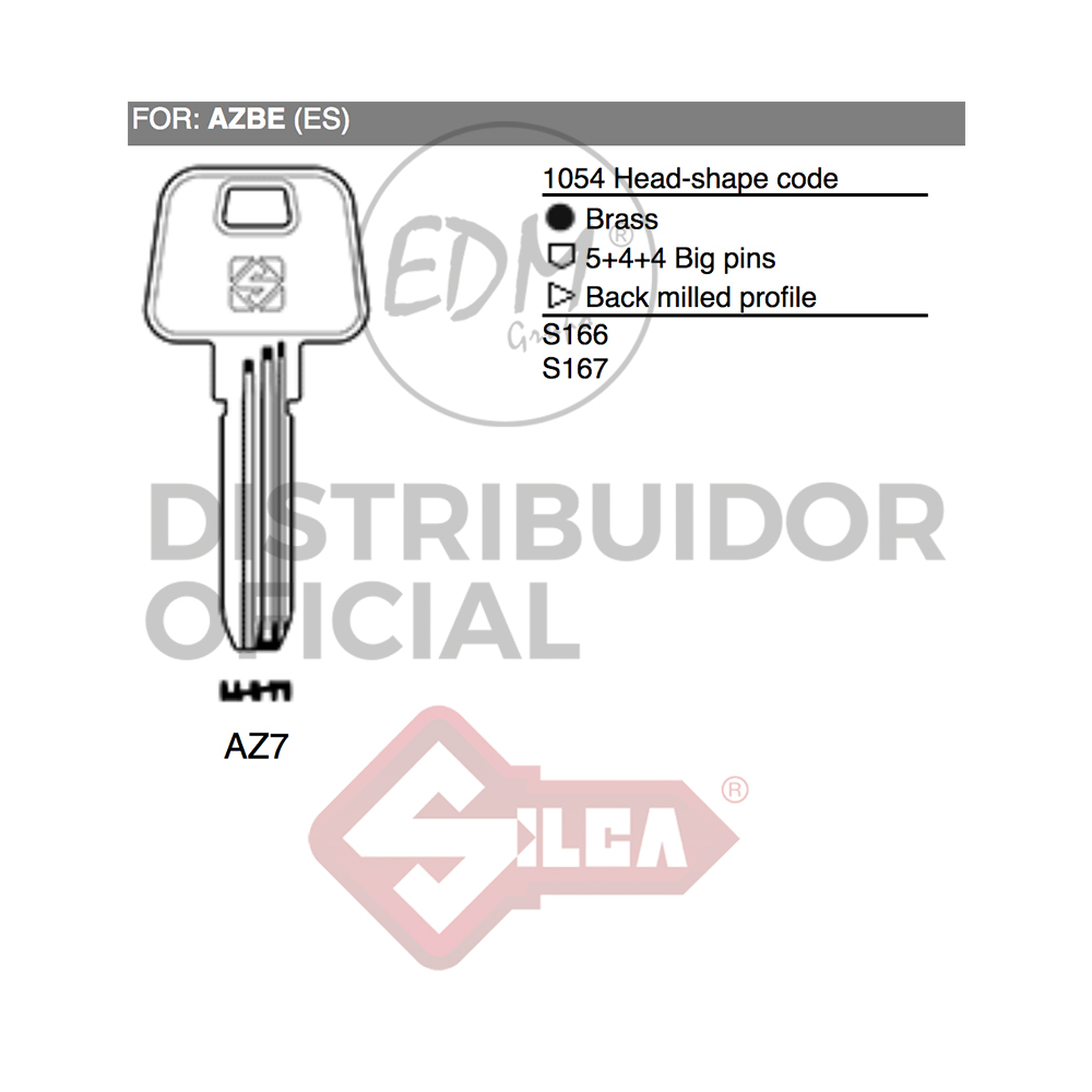 LLAVE LATON AZ7 AZBE