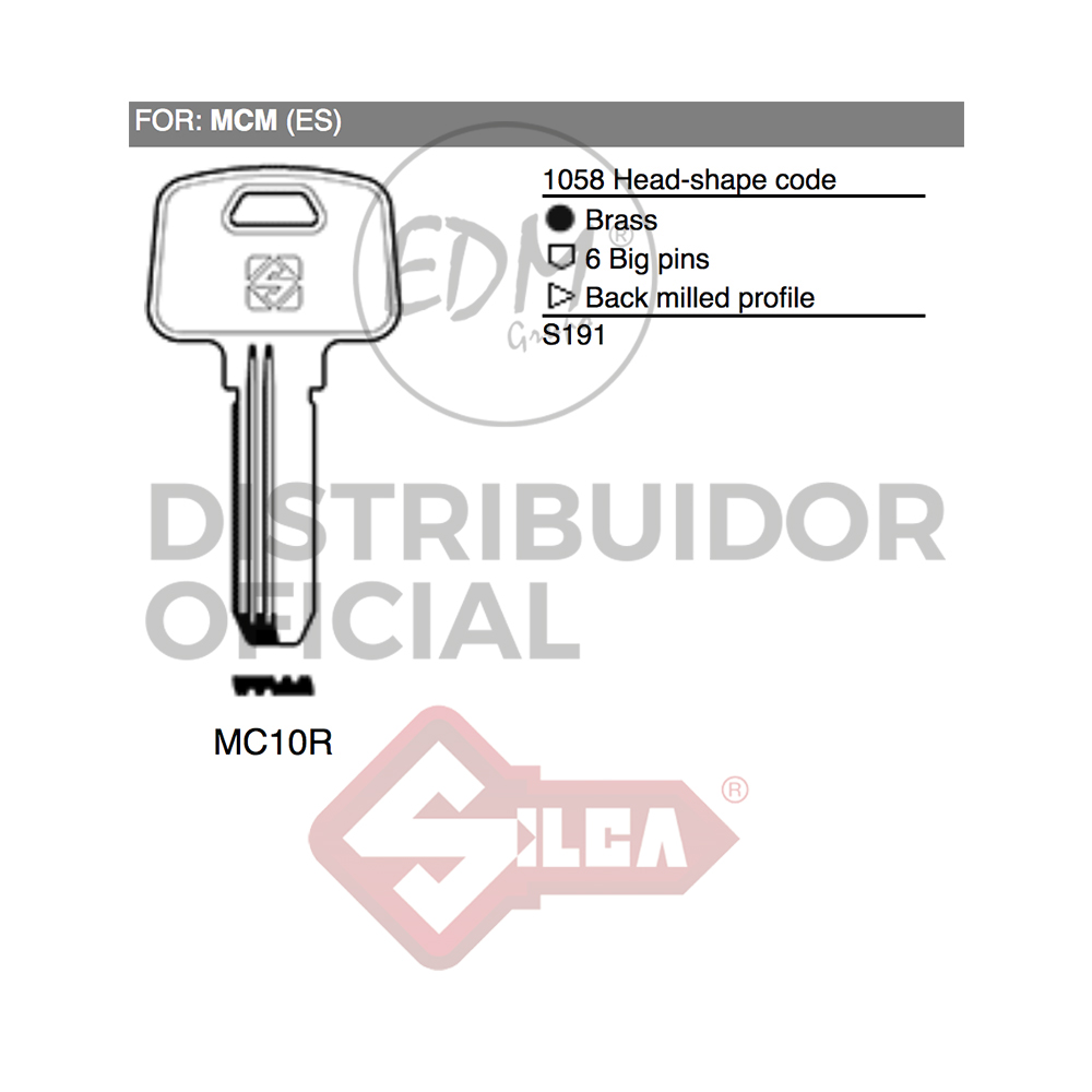 LLAVE LATON MC10R MCM