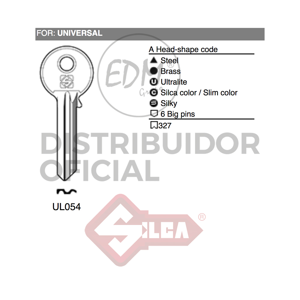 LLAVE ACERO UL054