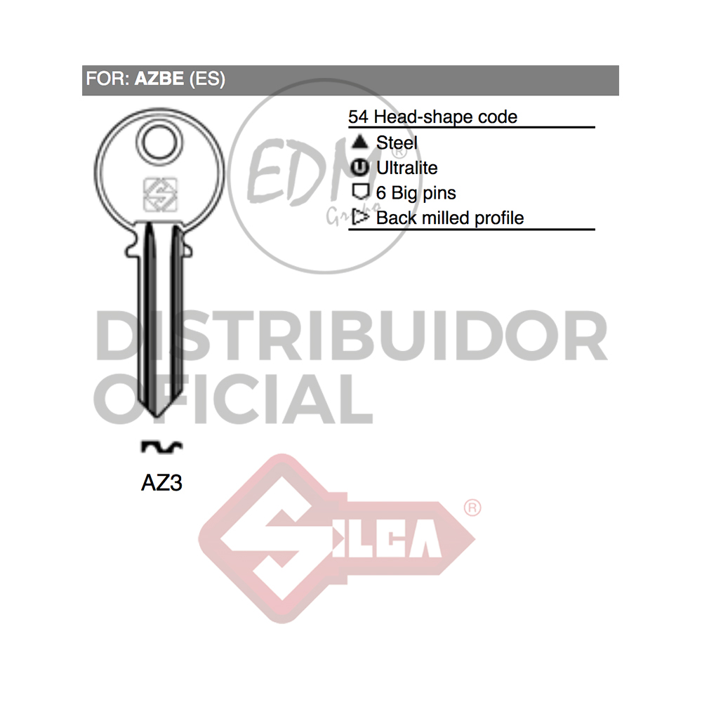 LLAVE ACERO AZ3 AZBE