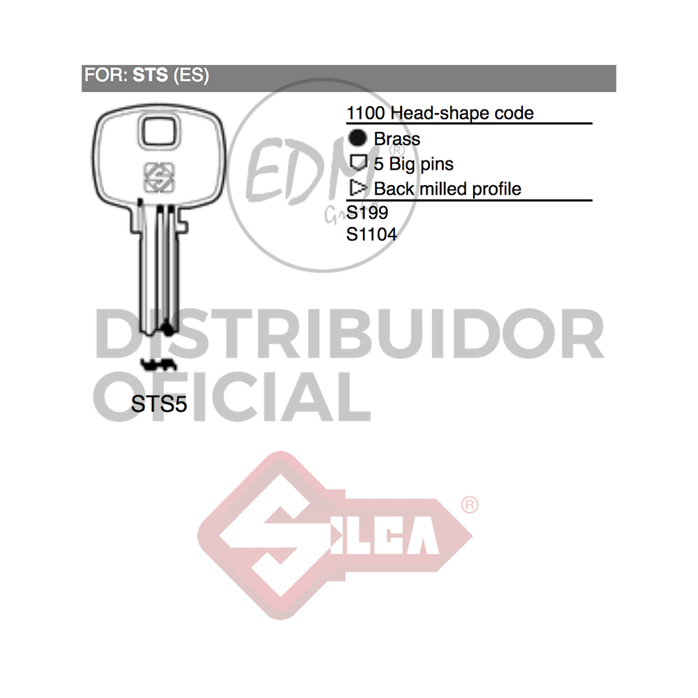 LLAVE LATON STS5 STS