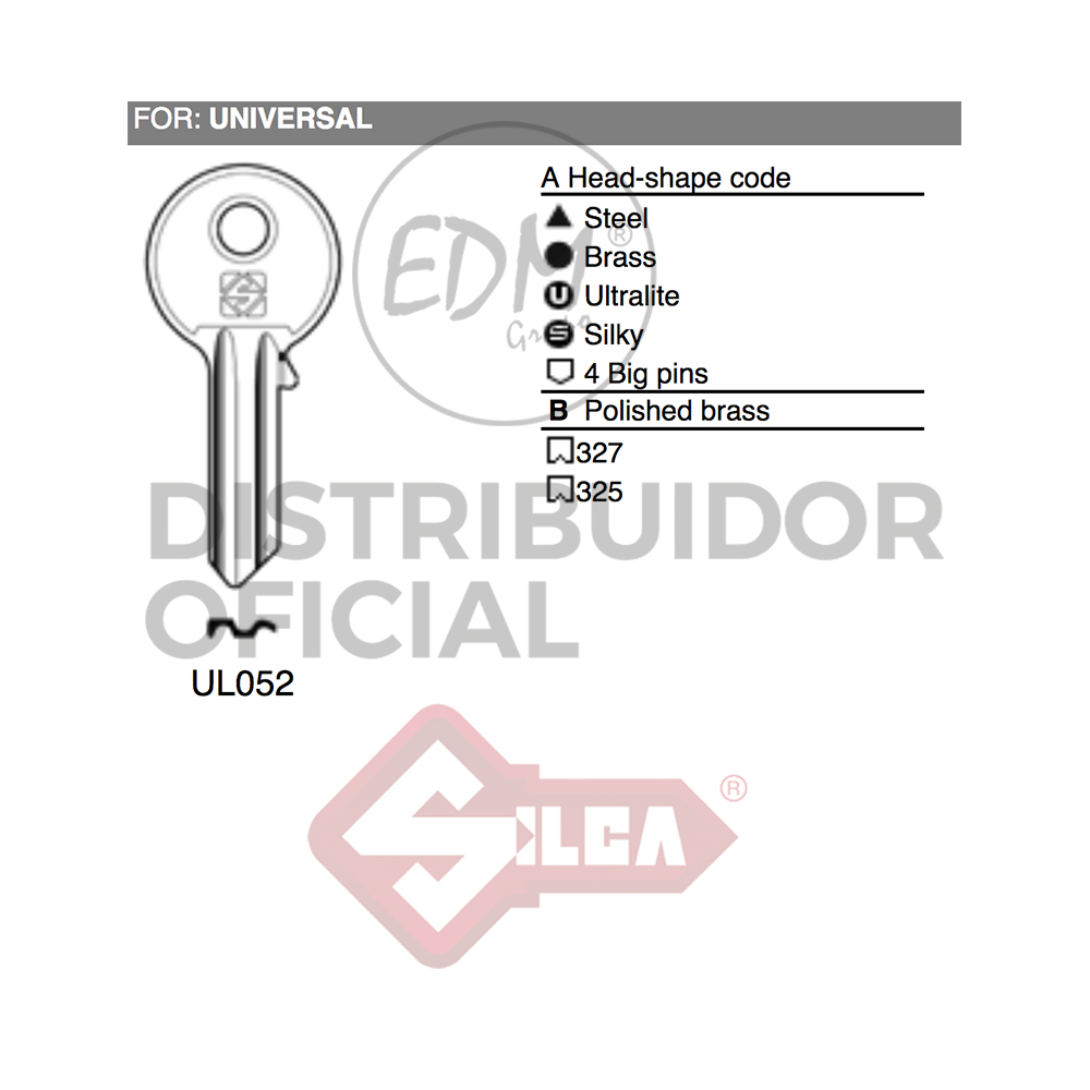 LLAVE ACERO UL052