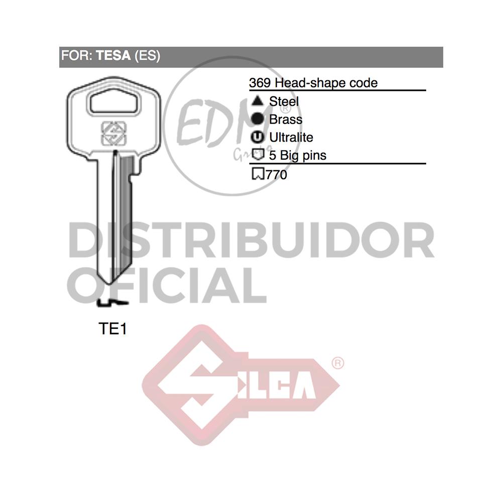 LLAVE ACERO TE1 TESA