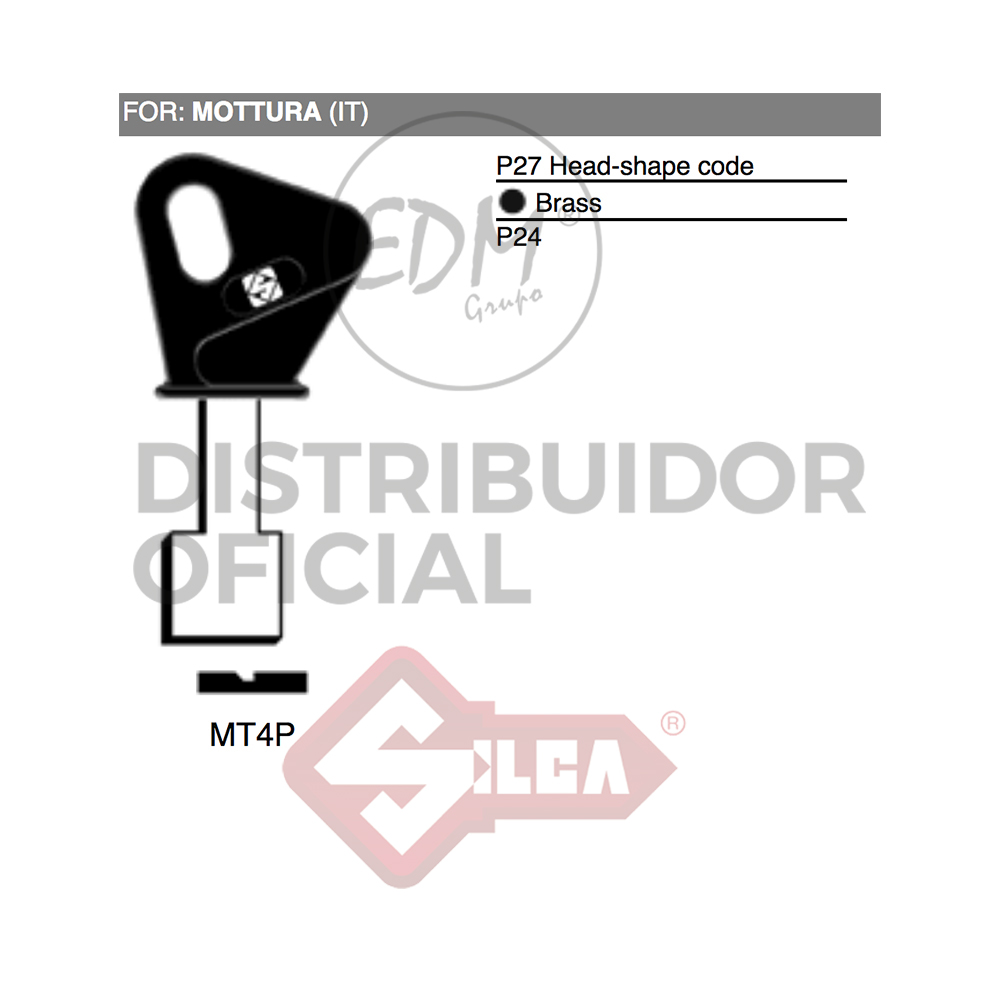 LLAVE FRONTAL MT4P MOTTURA