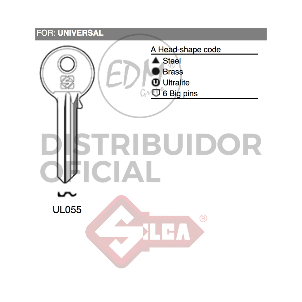 LLAVE ACERO UL055