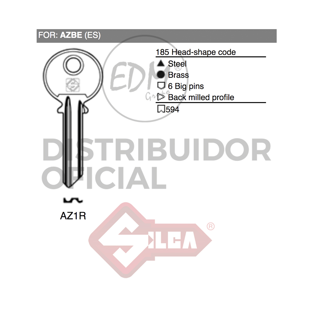 LLAVE ACERO AZ1R AZBE