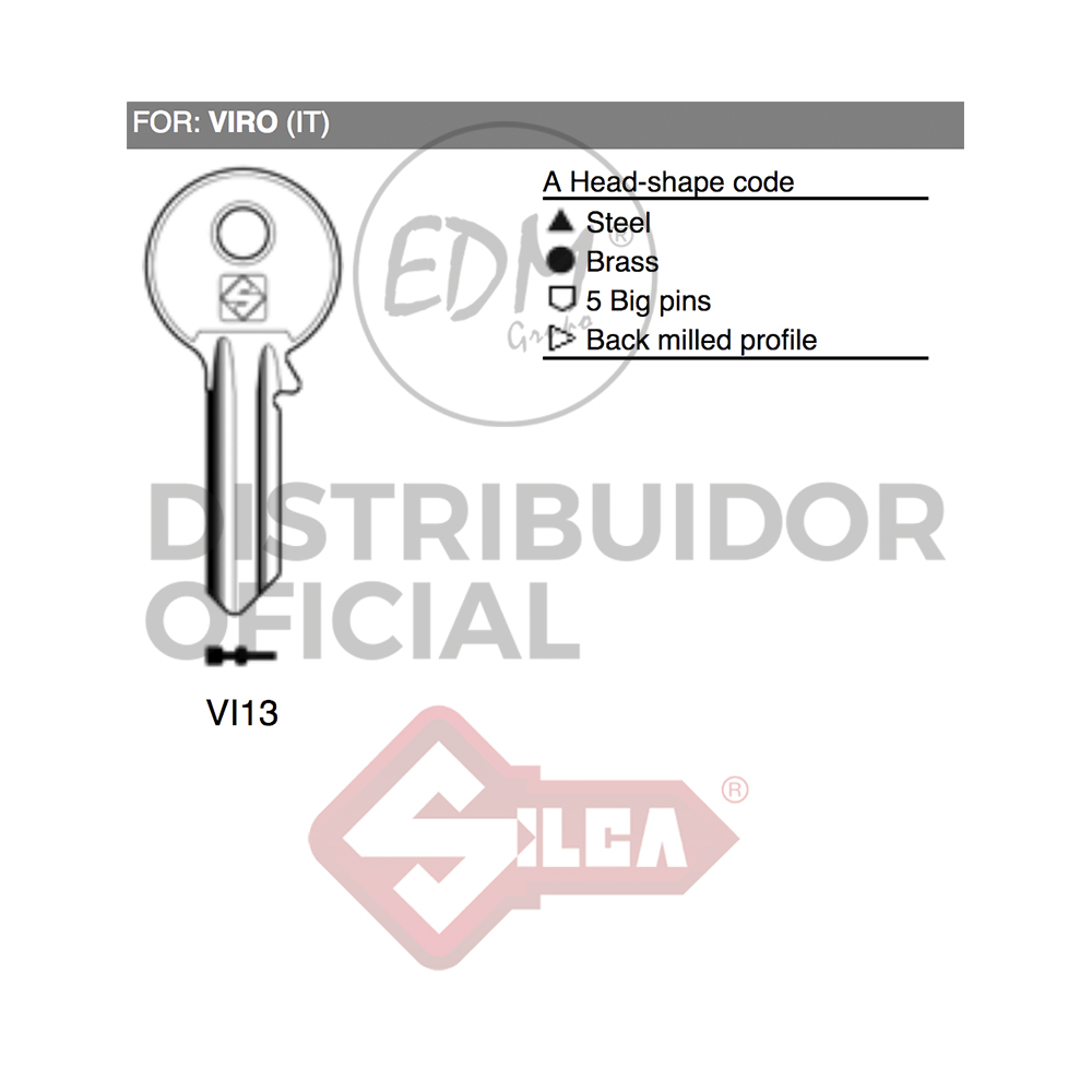 LLAVE ACERO VI13 VIRO