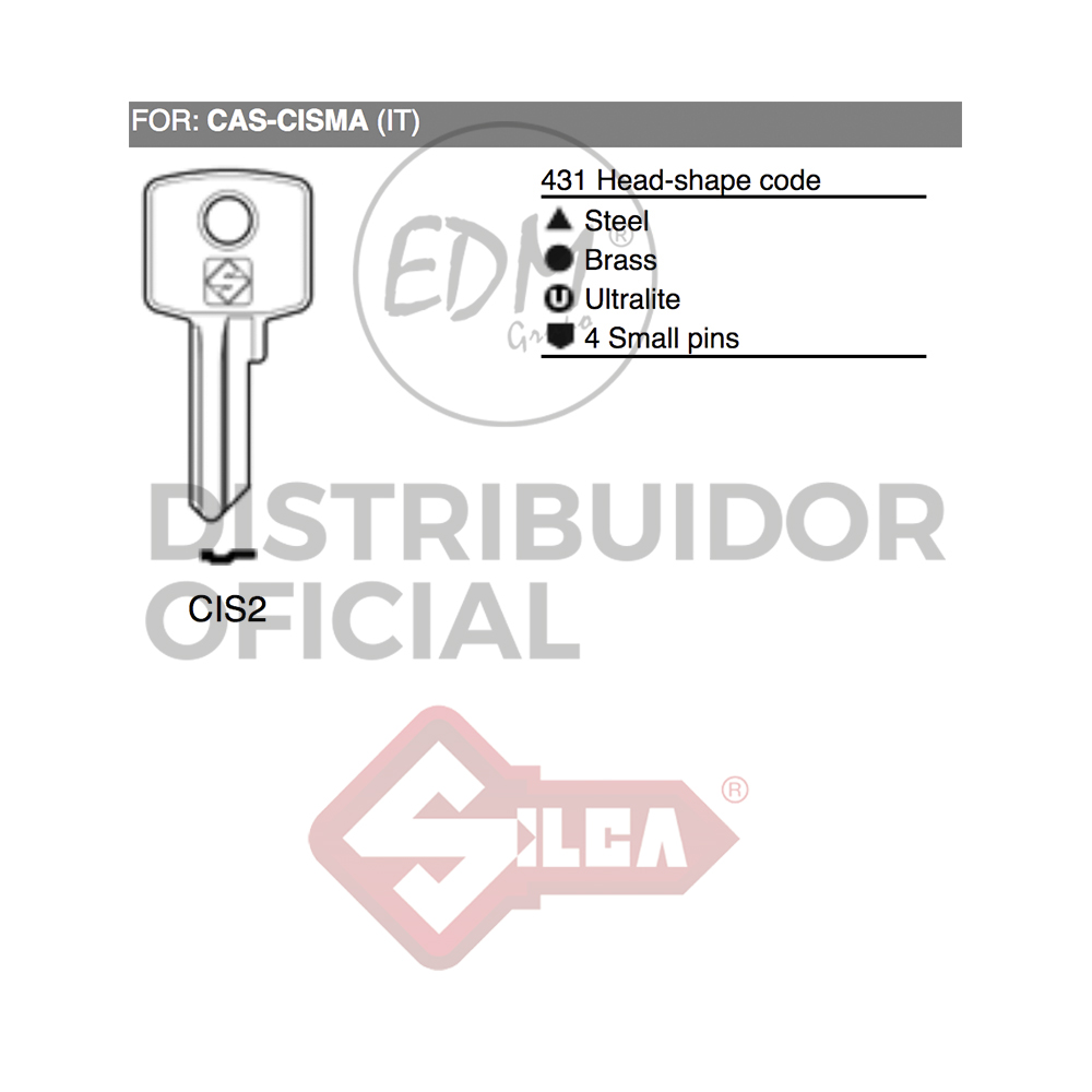 LLAVE ACERO CIS2 CAS-CISMA