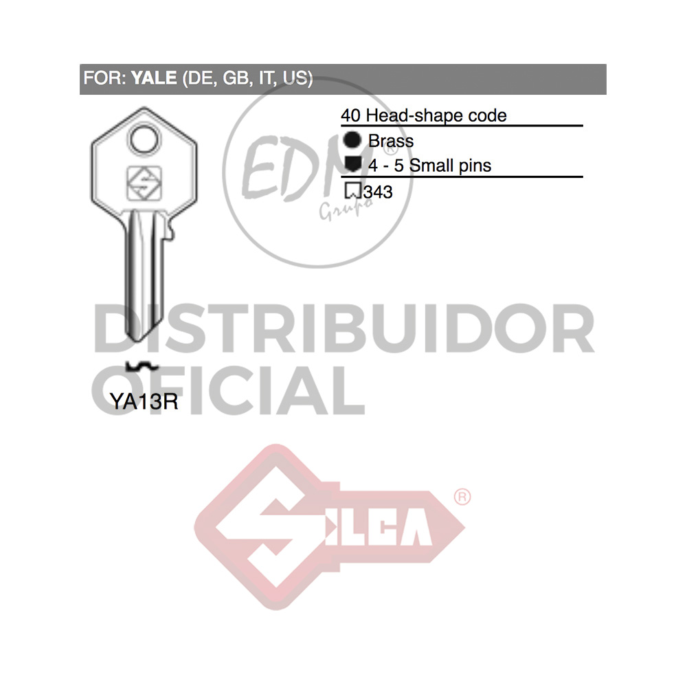 LLAVE ACERO YA31R YALE