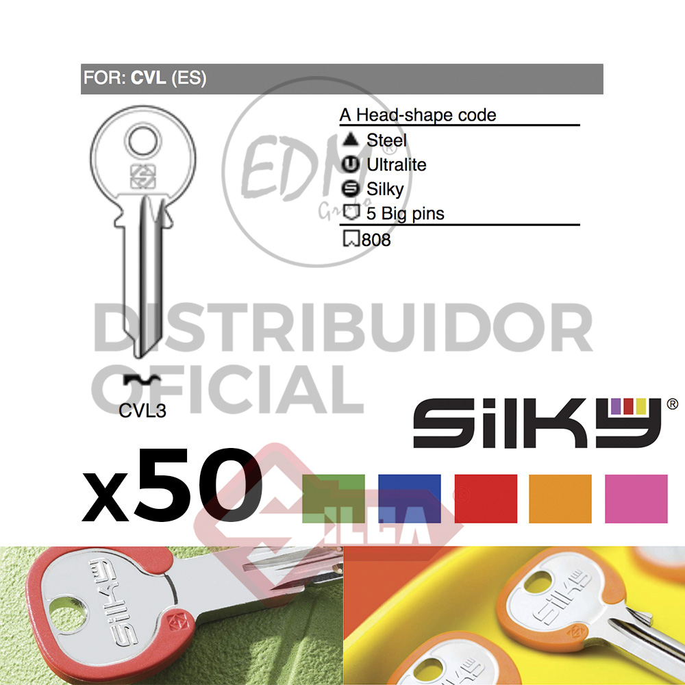 SURTIDO LLAVES SILKY CVL3RDZ CVL