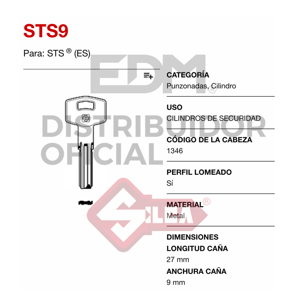 LLAVE SILCA LATON CSTS9