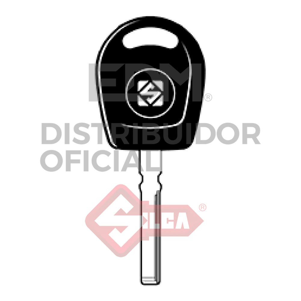 LLAVE TRANSPONDER S/CHIP - C/TAPON PARA DODGE Y VOLKSWAGEN HU116TE