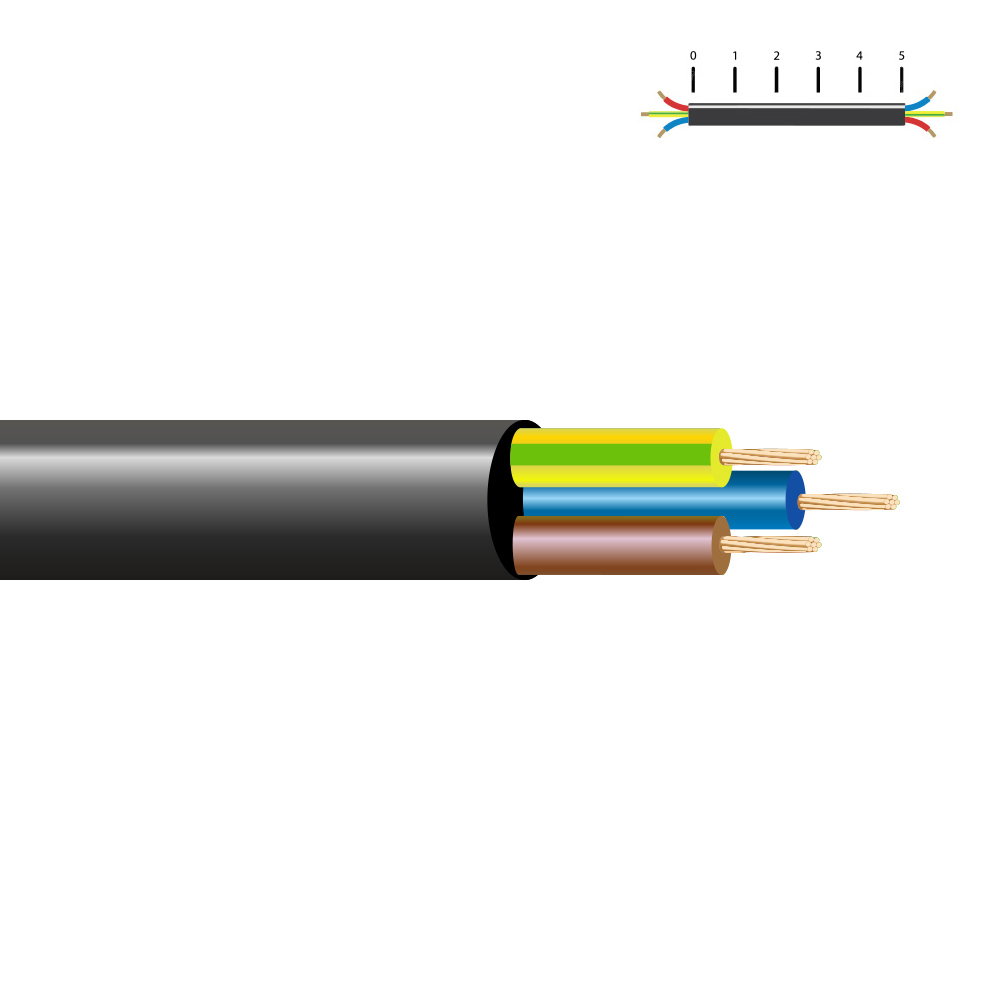 MANGUERA ACRILICA 3x4mm NEGRA EURO/m