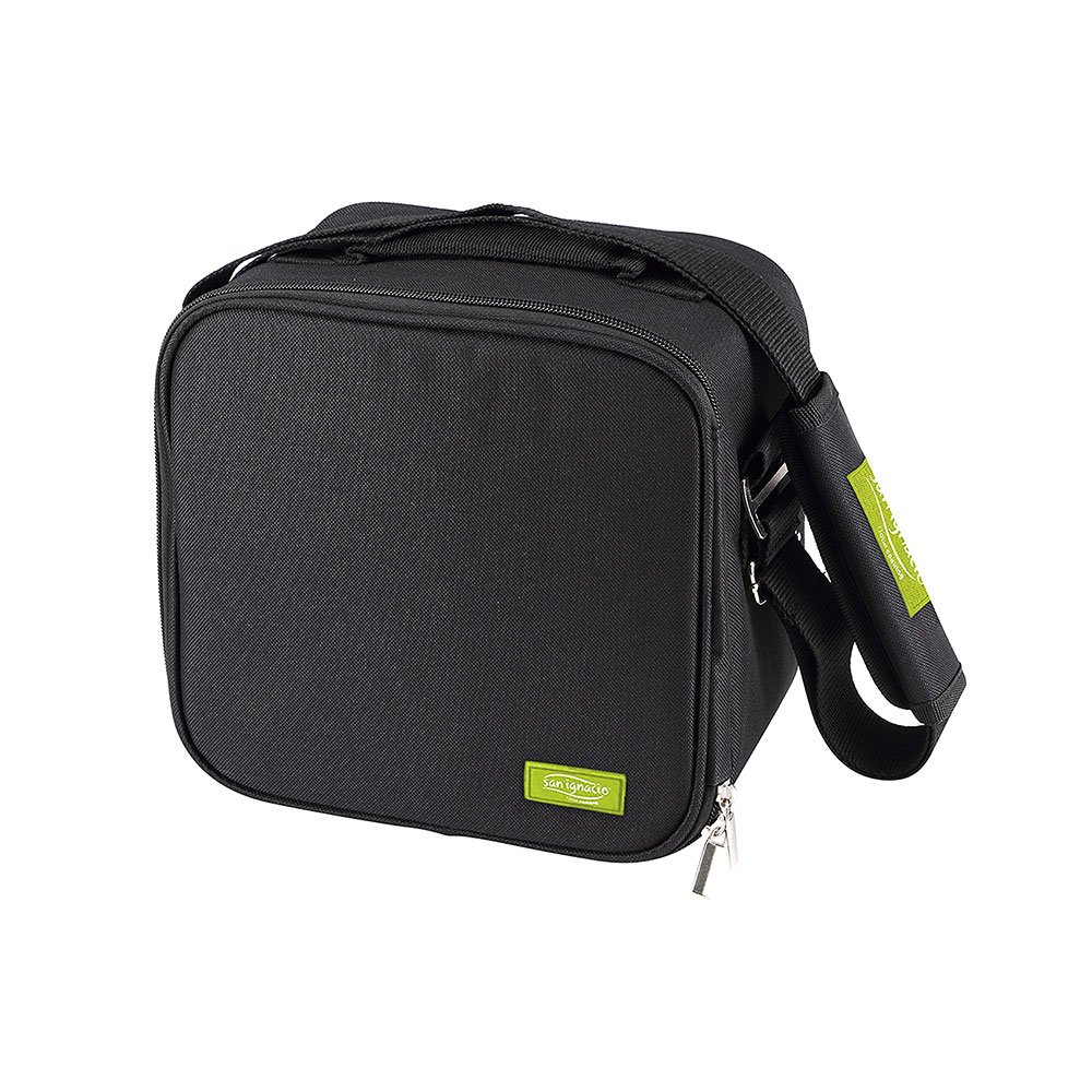 PORTA ALIMENTOS 23x22x13.5cm POLIESTER NEGRO WALKING BUSINESS SG4505BK SAN IGNACIO