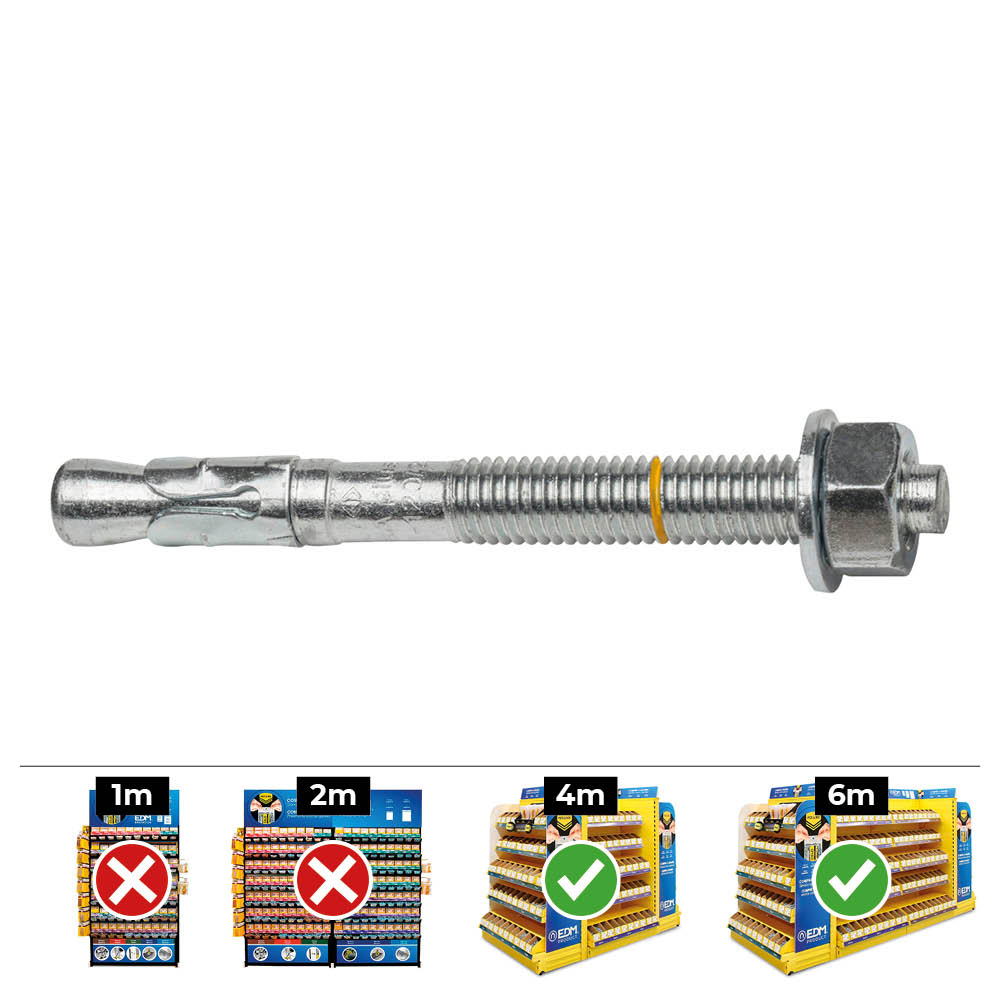 CAJA 50 unid. ANCLAJE HOMOLOGADO CE BAP Ø8x75mm/10 ZINCADO CELO