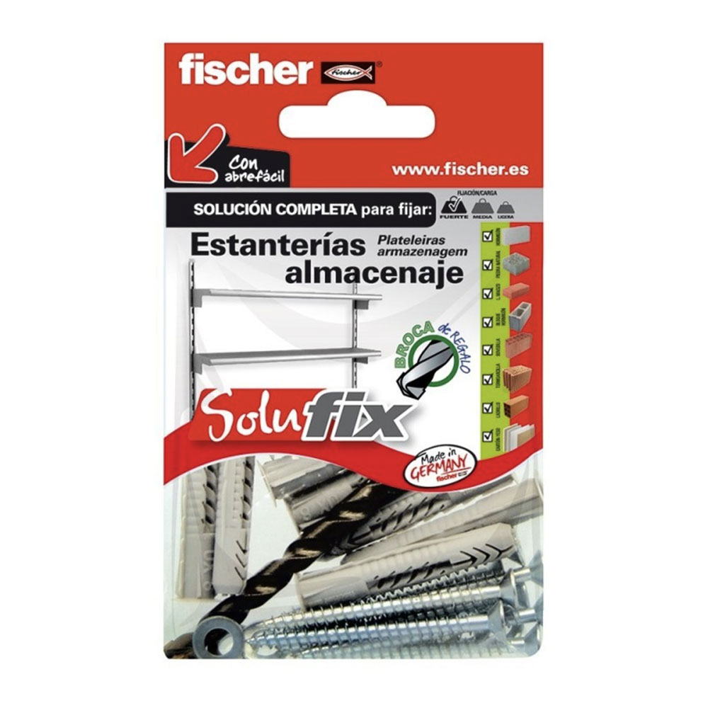 KIT FIJACIÓN ESTANTERIAS ALMACENAJE 502684 SOLUFIX FISCHER