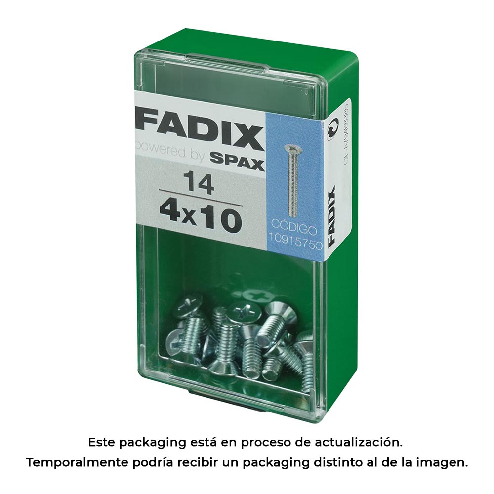 CAJA S 14 unid. TORNILLO METRICA CP M 4x10mm FADIX