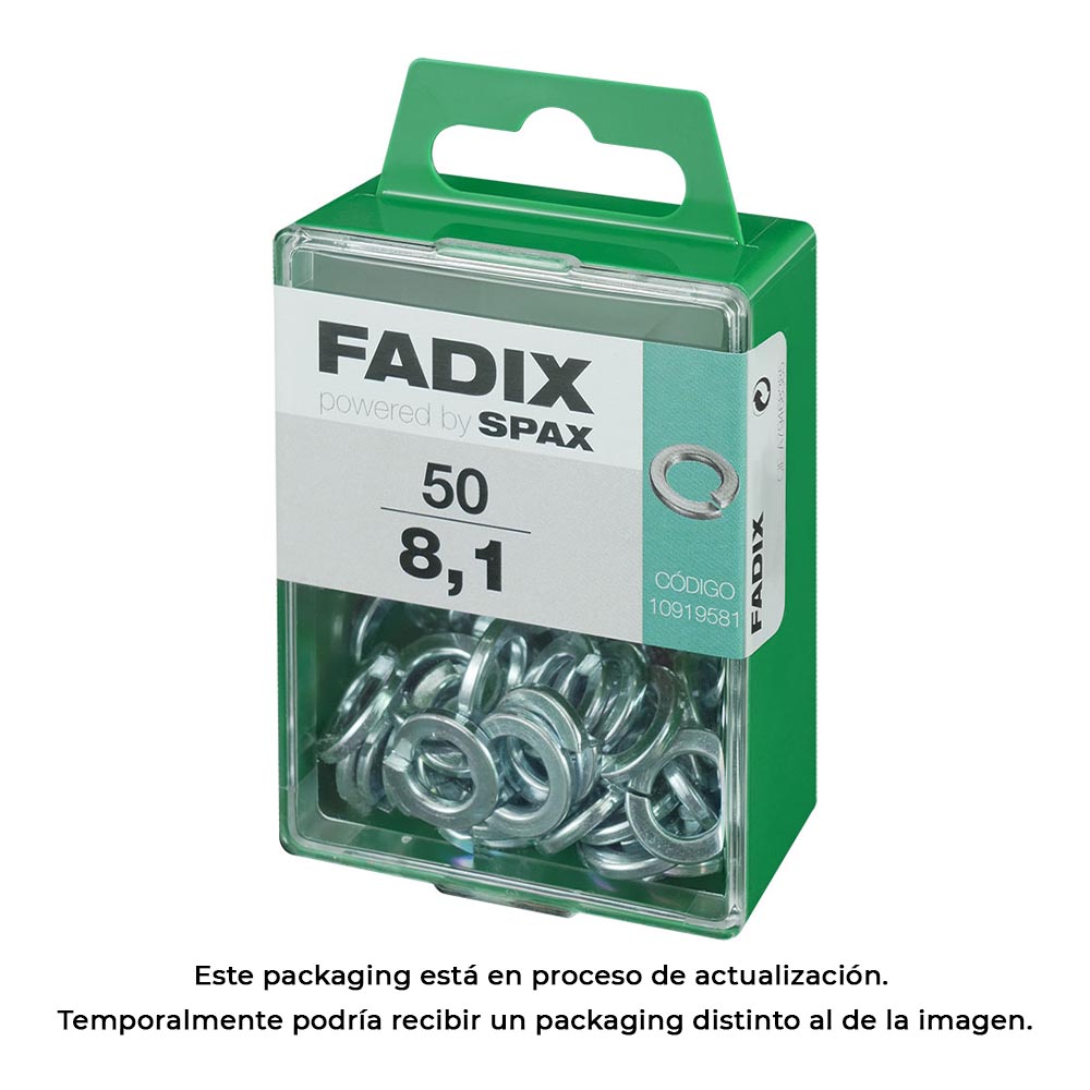 CAJA M 50 unid. ARANDELA PRESION 8,1mm FADIX