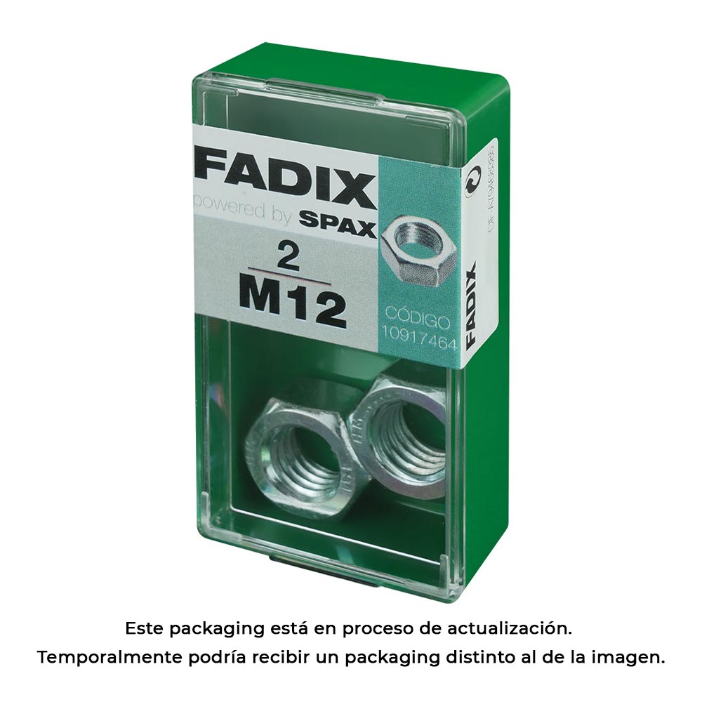 CAJA 2 unid. TUERCA ZINCADA M 12S 10917464 FADIX