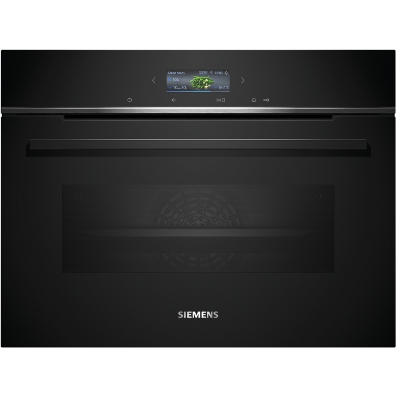 HORNO COMPACTO MULTIFUNCION CRISTAL NEGRO SIEMENS CB734G1B1