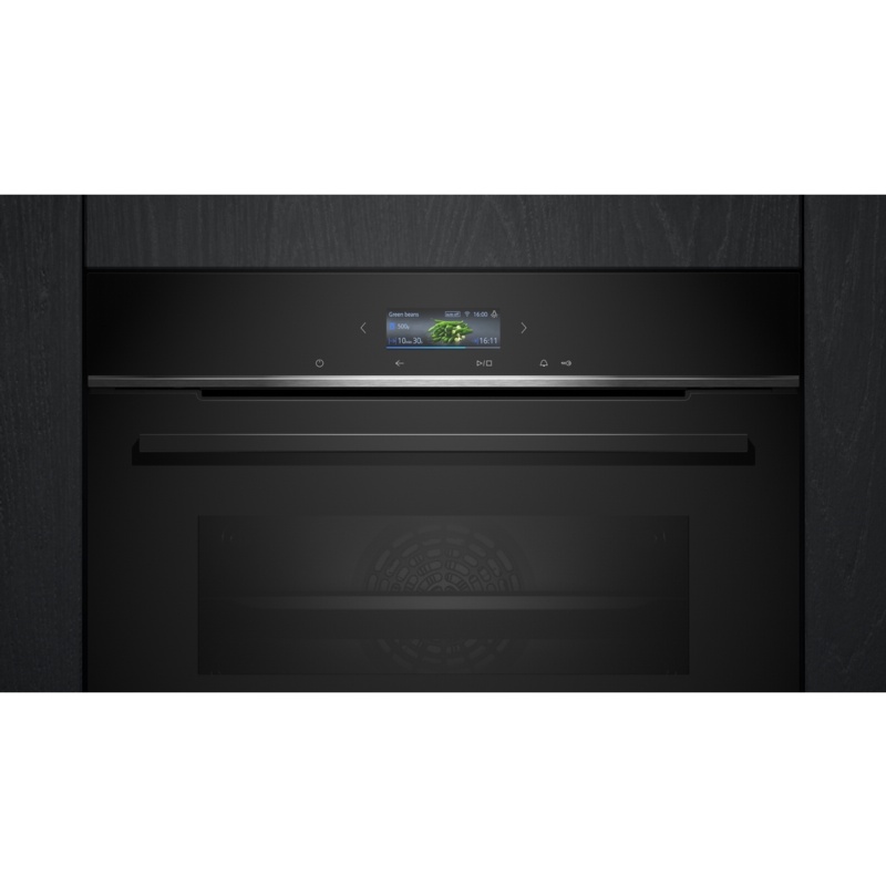 HORNO COMPACTO MULTIFUNCION CRISTAL NEGRO SIEMENS CB734G1B1 1