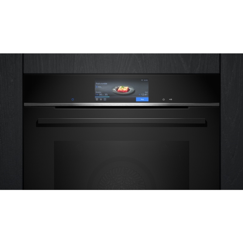 HORNO MULTIFUNCION PIROLITICO CON VAPOR CRISTAL NEGRO SIEMENS HB778G3B1 2