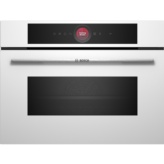 HORNO COMPACTO MULTIFUNCION CON MICROONDAS CRISTAL BLANCO BOSCH CMG7241W1