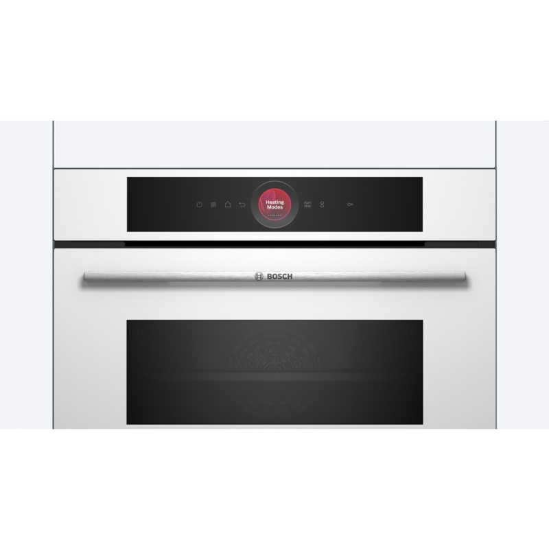 HORNO COMPACTO MULTIFUNCION CON MICROONDAS CRISTAL BLANCO BOSCH CMG7241W1 1