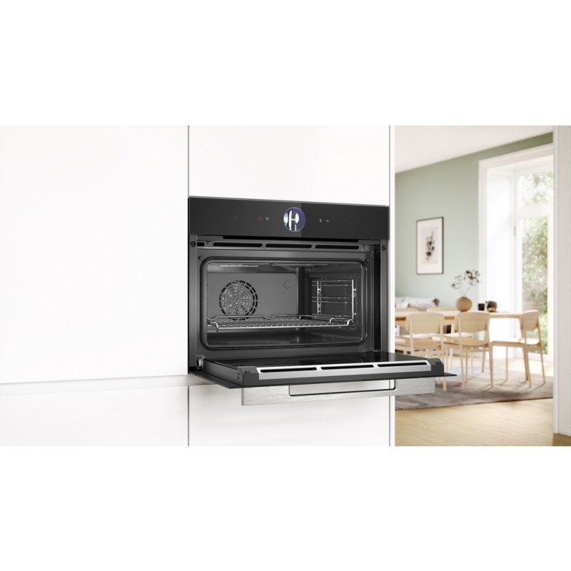 HORNO COMPACTO MULTIFUNCION CON VAPOR CRISTAL NEGRO BOSCH CSG7361B1 4