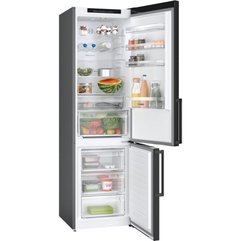 FRIGORIFICO COMBI NO FROST INOX-BLACK BOSCH KGN39OXBT 1