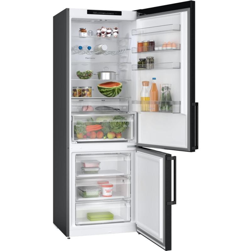 FRIGORIFICO COMBI NO FROST INOX-BLACK 70 cm BOSCH KGN49OXBT 1