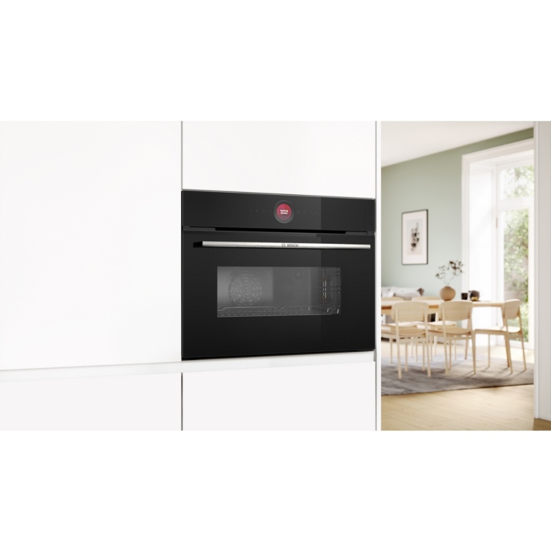 HORNO COMPACTO MULTIFUNCION CON MICROONDAS CRISTAL NEGRO BOSCH CMG7241B1 3