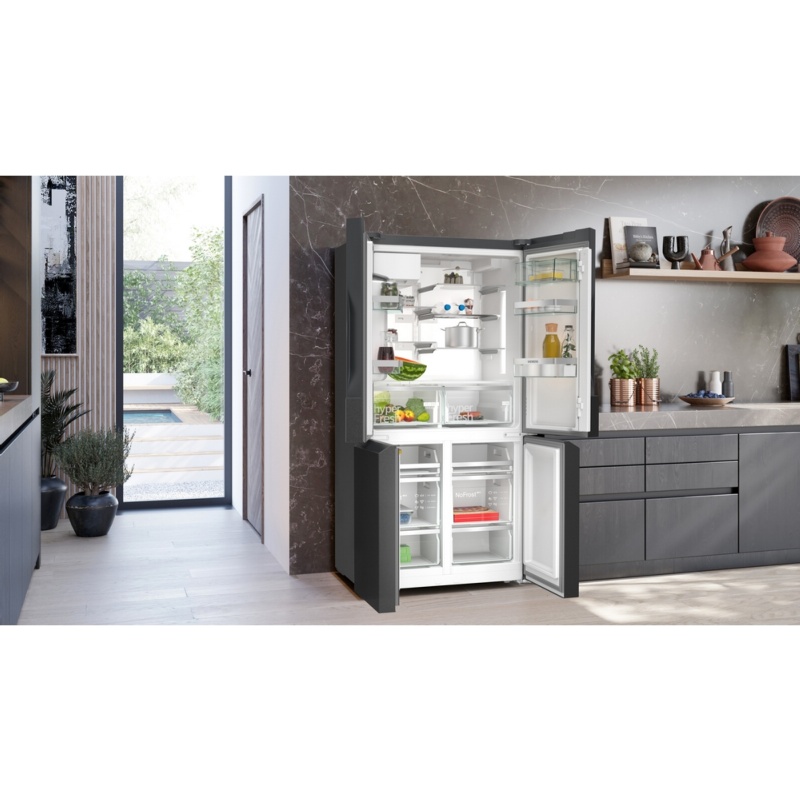 FRIGORIFICO SIDE BY SIDE NO FROST 4 PUERTAS INOX CON DISPENSADOR SIEMENS KF96DPXEA 4