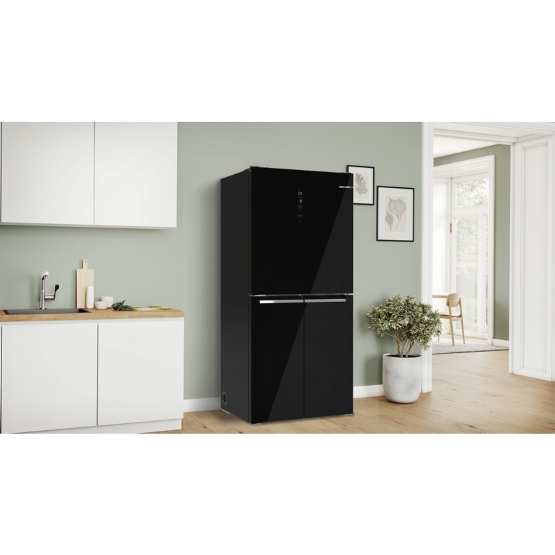 FRIGORIFICO SIDE BY SIDE NO FROST 4 PUERTAS CRISTAL NEGRO BOSCH KMC85LBEA 1