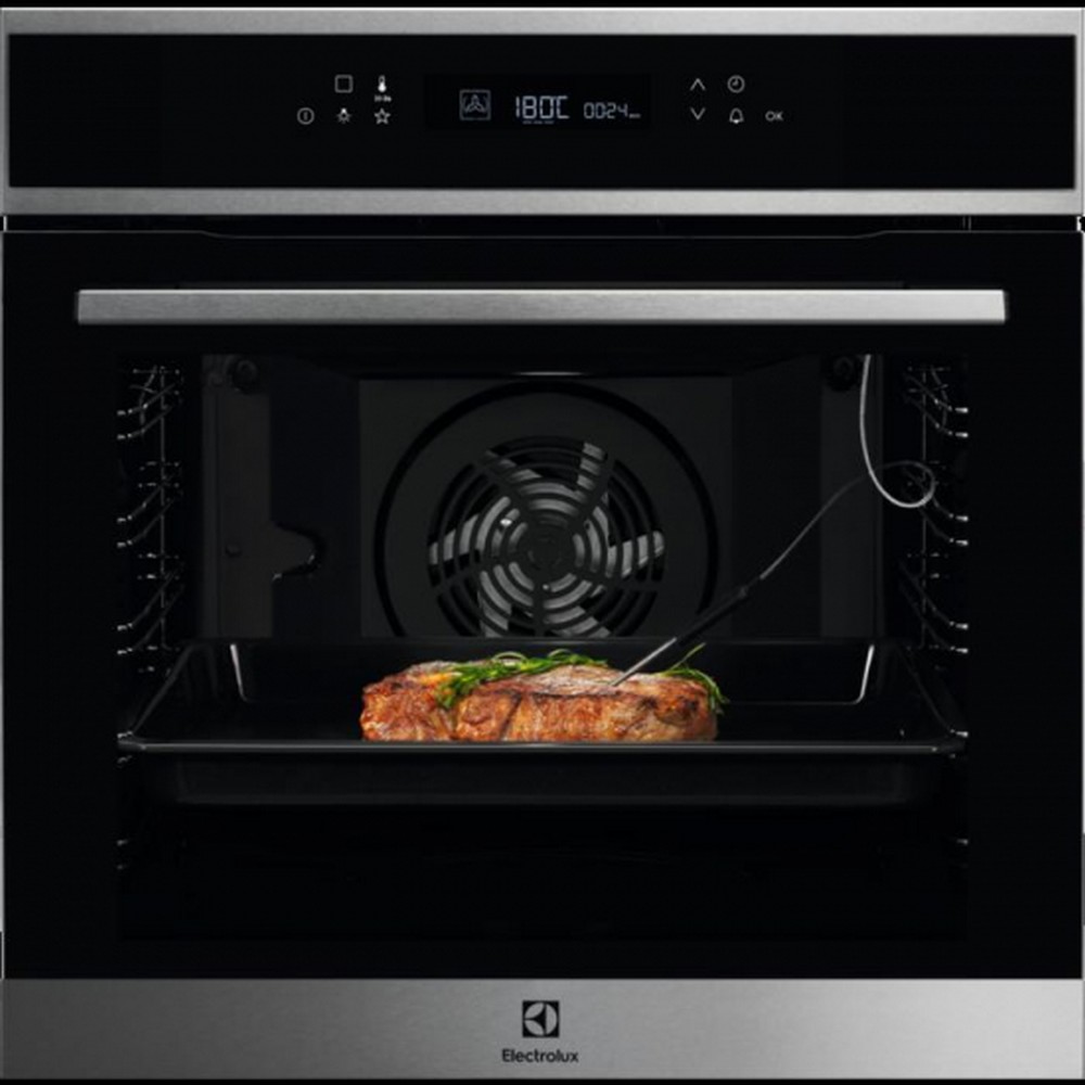 HORNO MULTIFUNCION PIROLITICO CRISTAL NEGRO-INOX ELECTROLUX EOE7P31X