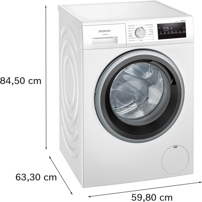 LAVADORA CARGA FRONTAL BLANCA 8 kg y 1200 rpm SIEMENS WM12N265ES 3