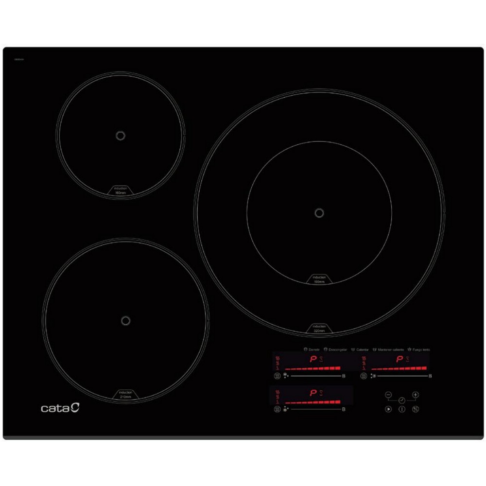 PLACA INDUCCION 3 FUEGOS CATA INSB6032BK 08063400