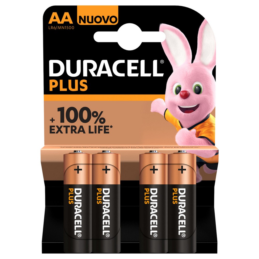 PILA DURACELL ALCALINA PLUS AA LR06 K4 1 BLISTER