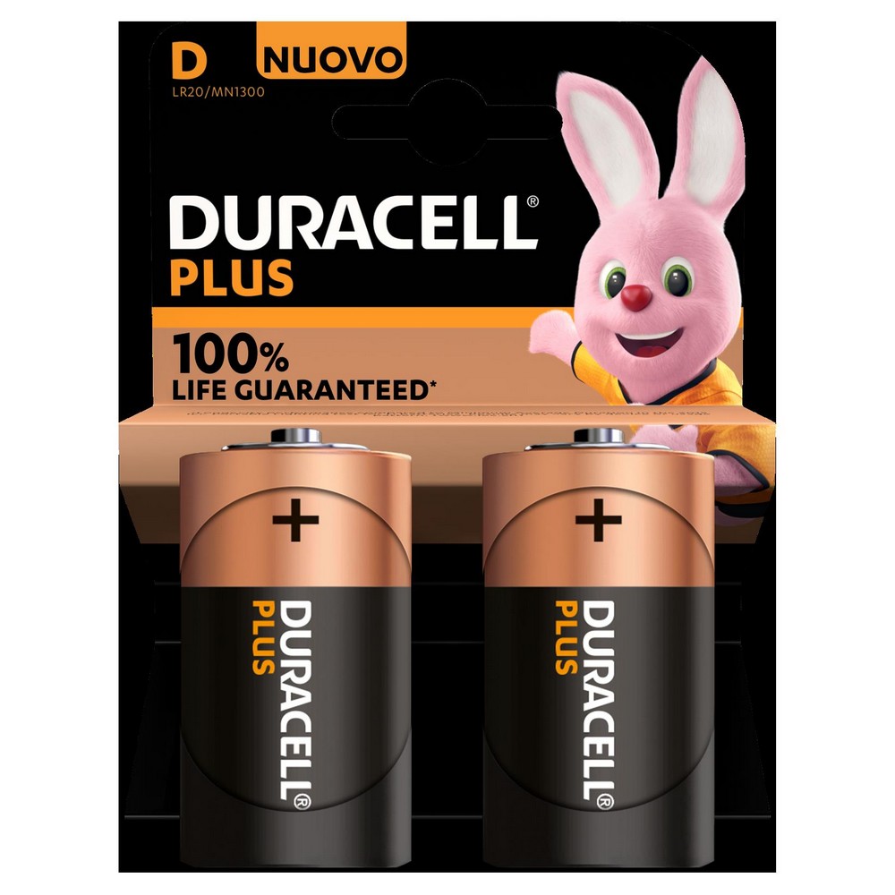 PILA DURACELL ALCALINA PLUS D LR20 K2 1 BLISTER